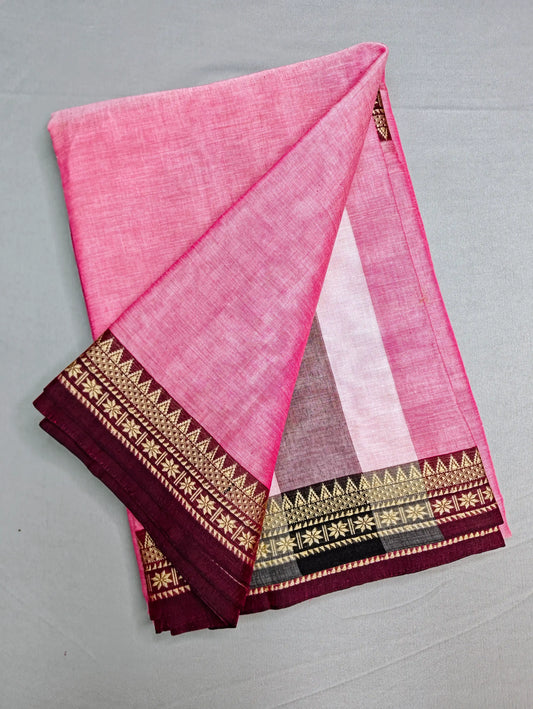 Grey Pure Cotton Premium & Elegant Saree For Women