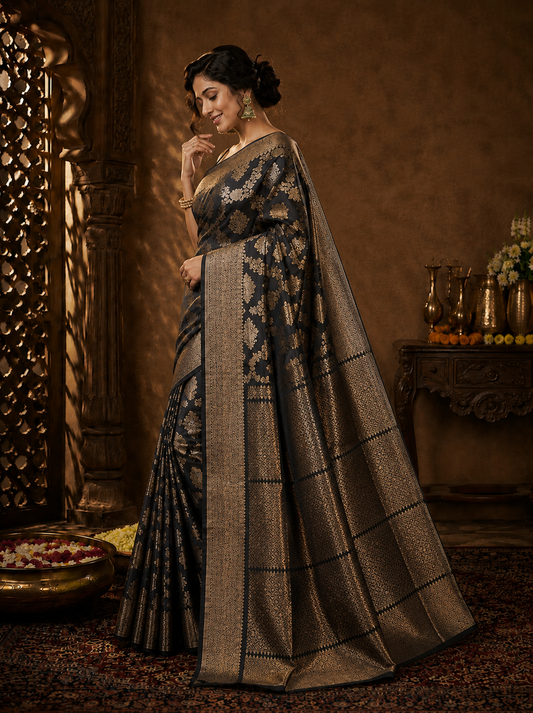 Kalika Noor Banarasi Silk Handwoven Saree