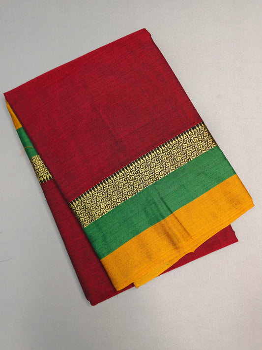 Orange Pure Cotton Premium & Elegant Saree For Women