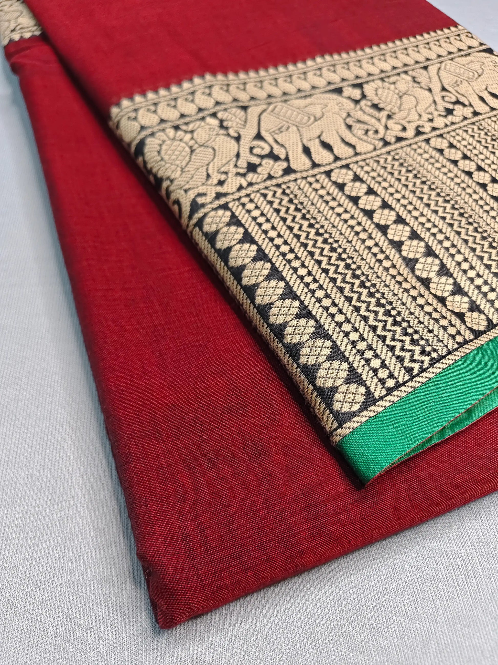Rama Blue Pure Cotton Premium & Elegant Saree For Women