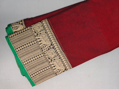 Rama Blue Pure Cotton Premium & Elegant Saree For Women
