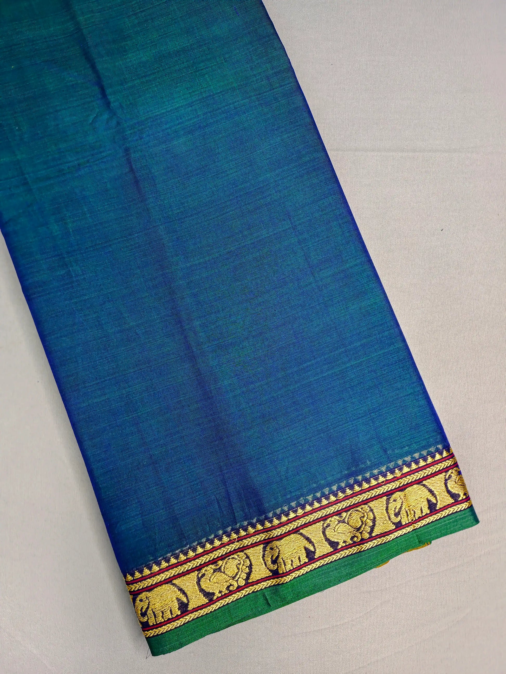 Rama Green Pure Cotton Premium & Elegant Saree With Running Blouse For Women