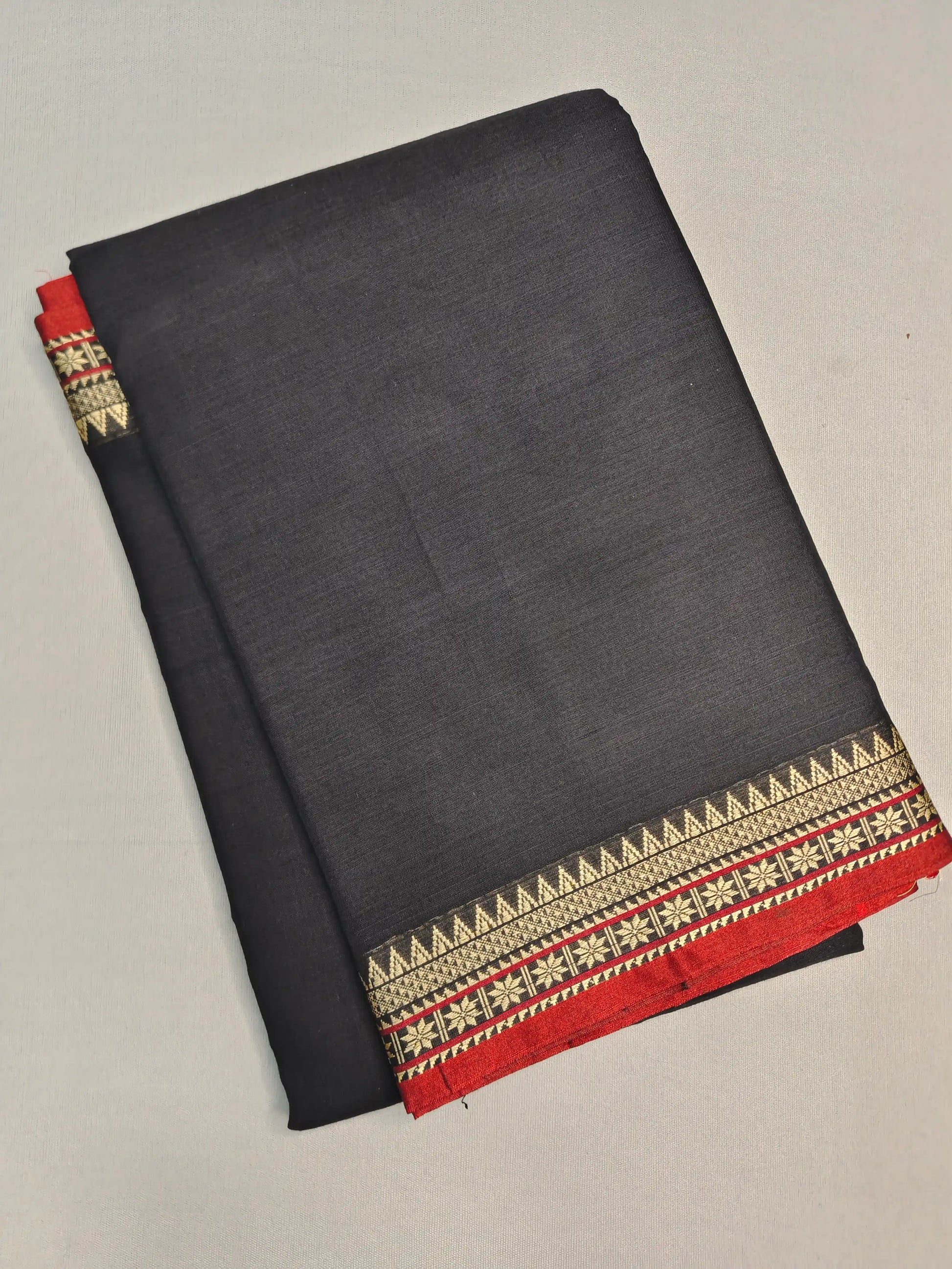Brick Red Pure Cotton Premium & Elegant Saree For Women