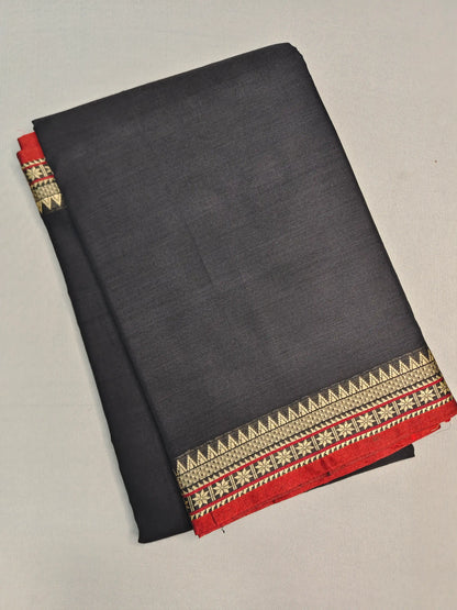 Brick Red Pure Cotton Premium & Elegant Saree For Women