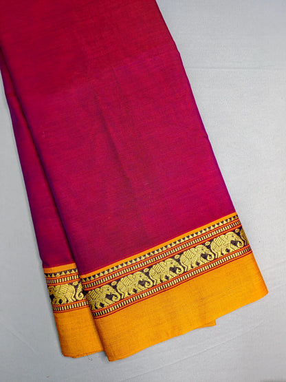 Doop Chav Magenta Pure Cotton Premium & Elegant Saree With Running Blouse For Women