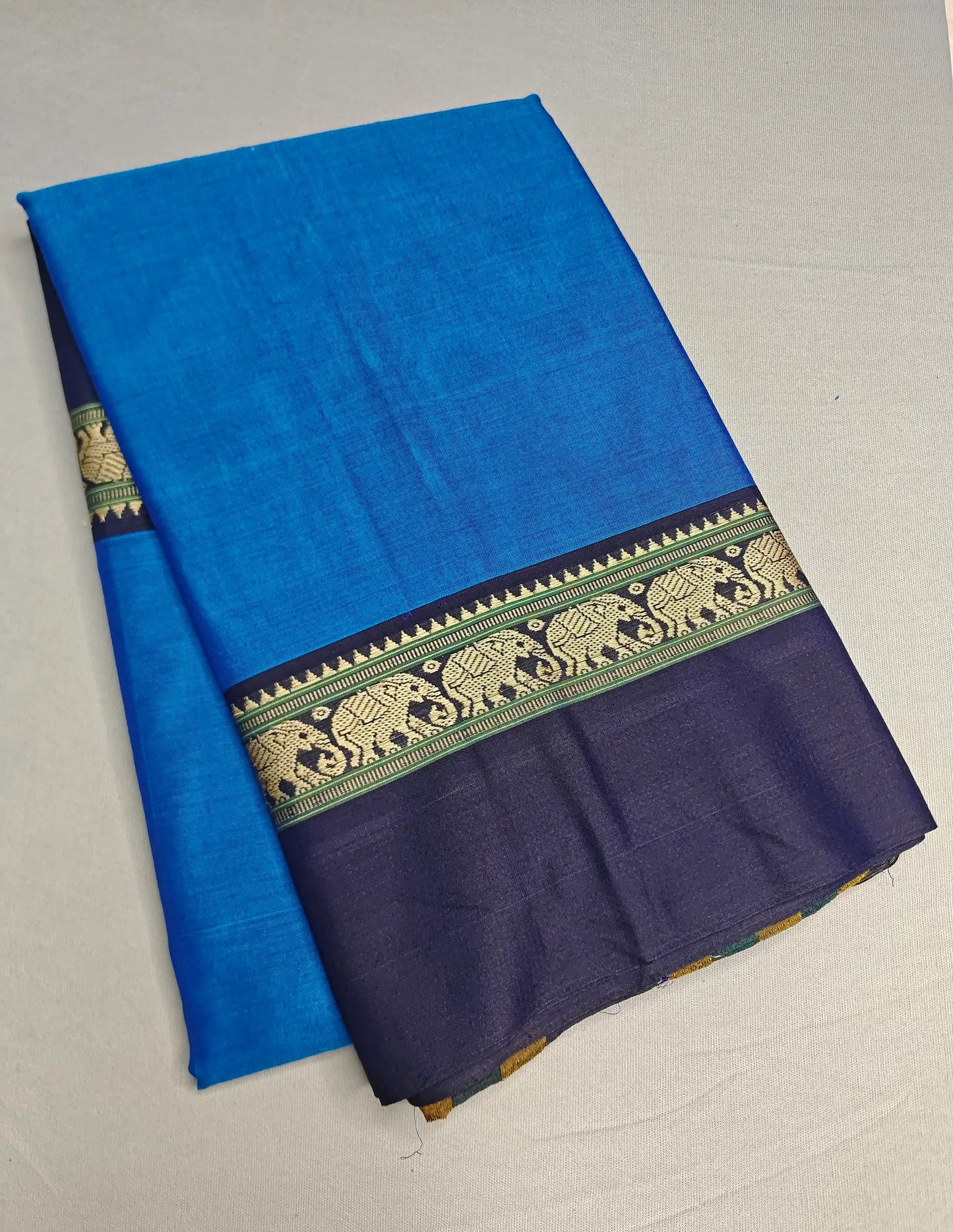 Dk Ananda Blue Pure Cotton Premium & Elegant Saree With Running Blouse For Women