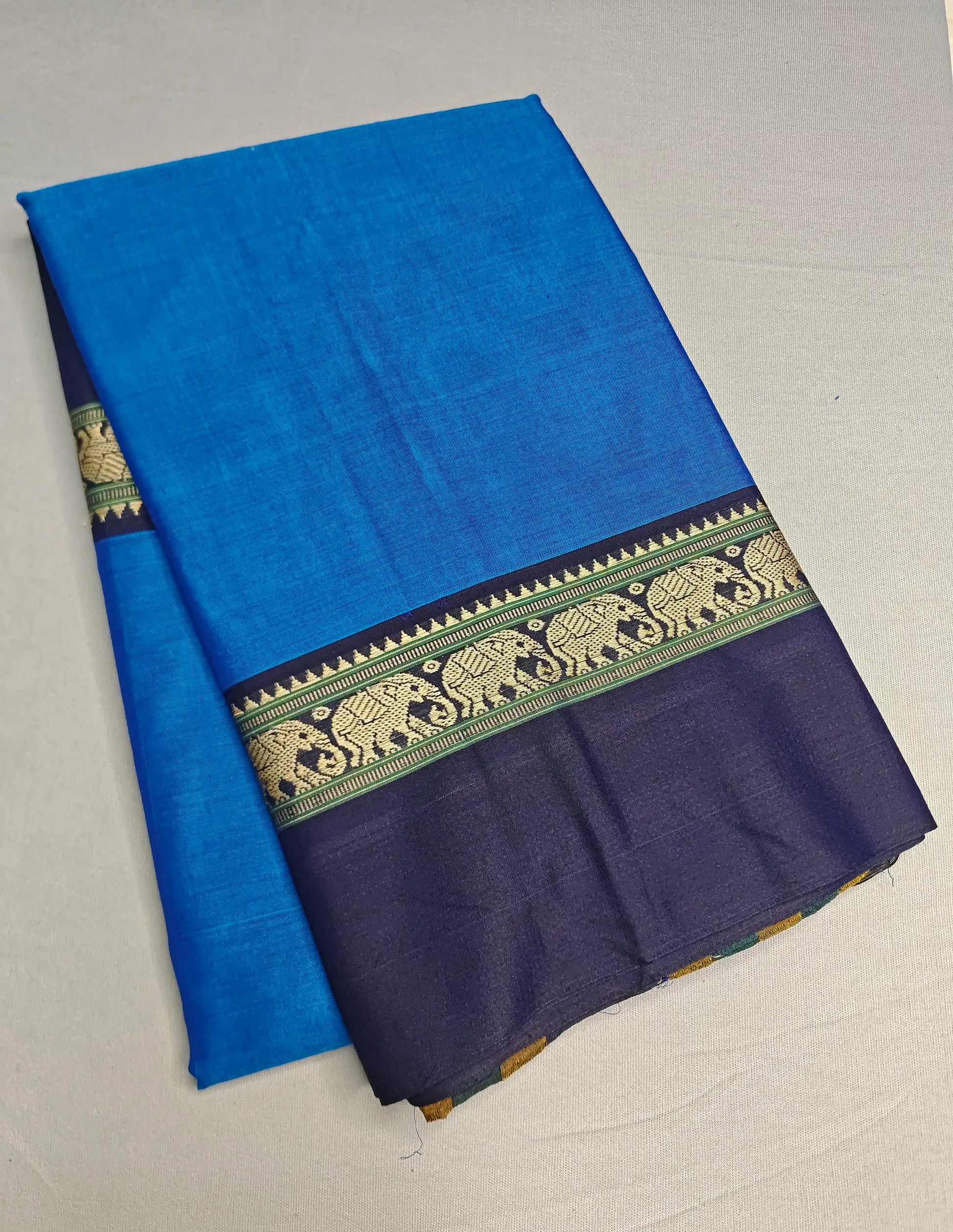 Dk Ananda Blue Pure Cotton Premium & Elegant Saree With Running Blouse For Women