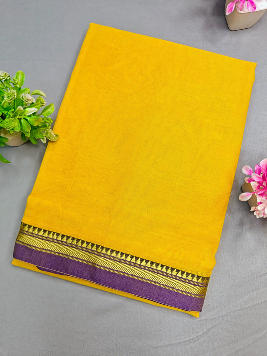Deep Gold Pure Cotton Premium & Elegant Saree For Women