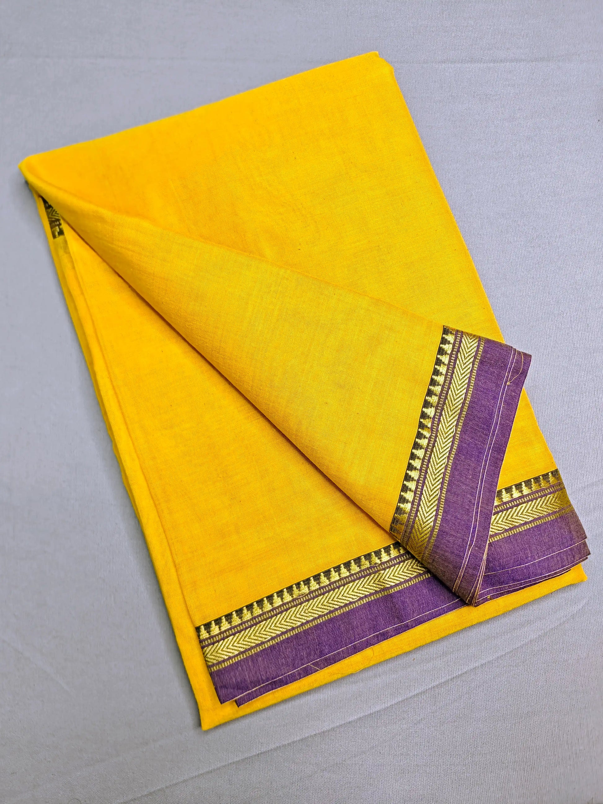 Deep Gold Pure Cotton Premium & Elegant Saree For Women