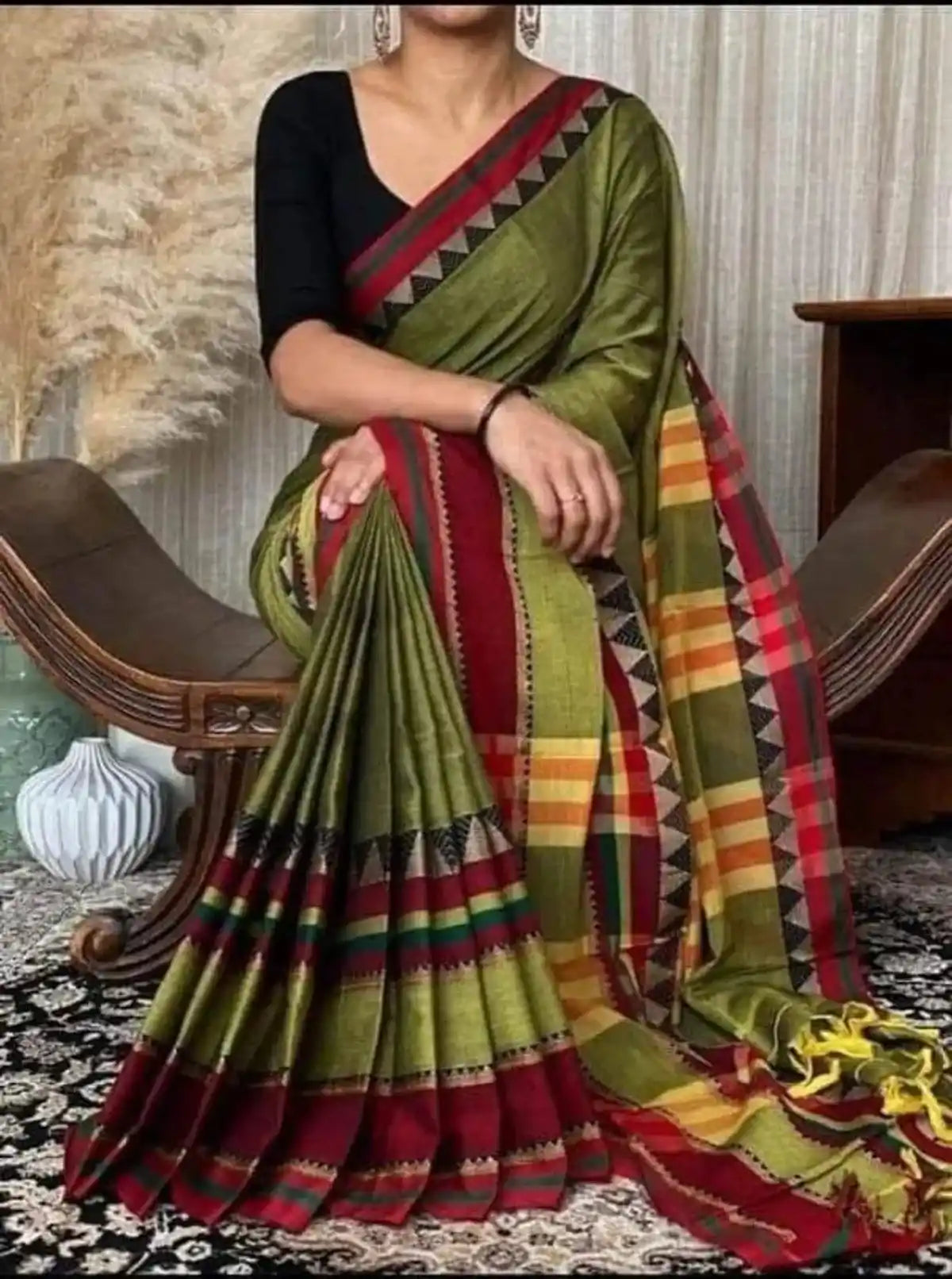Mehandi  Naraynpet Pure Cotton Saree