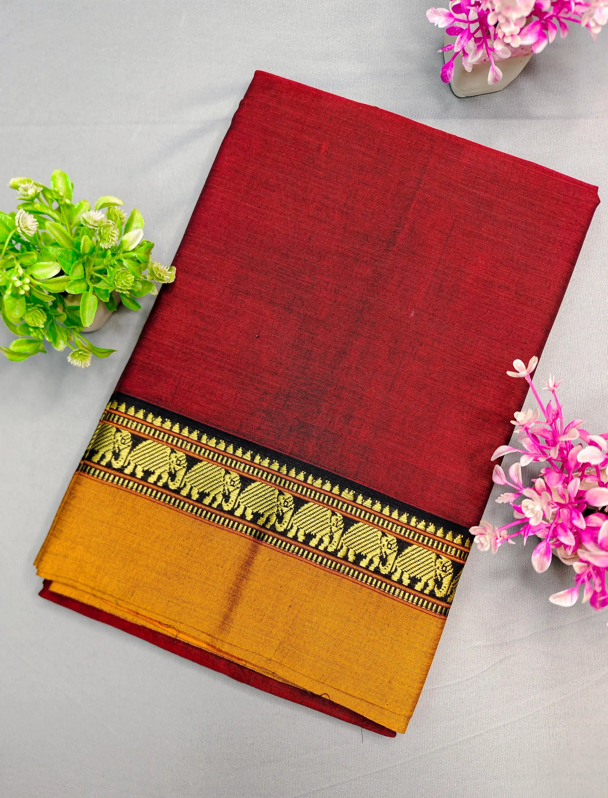 Dk Ananda Blue Pure Cotton Premium & Elegant Saree For Women