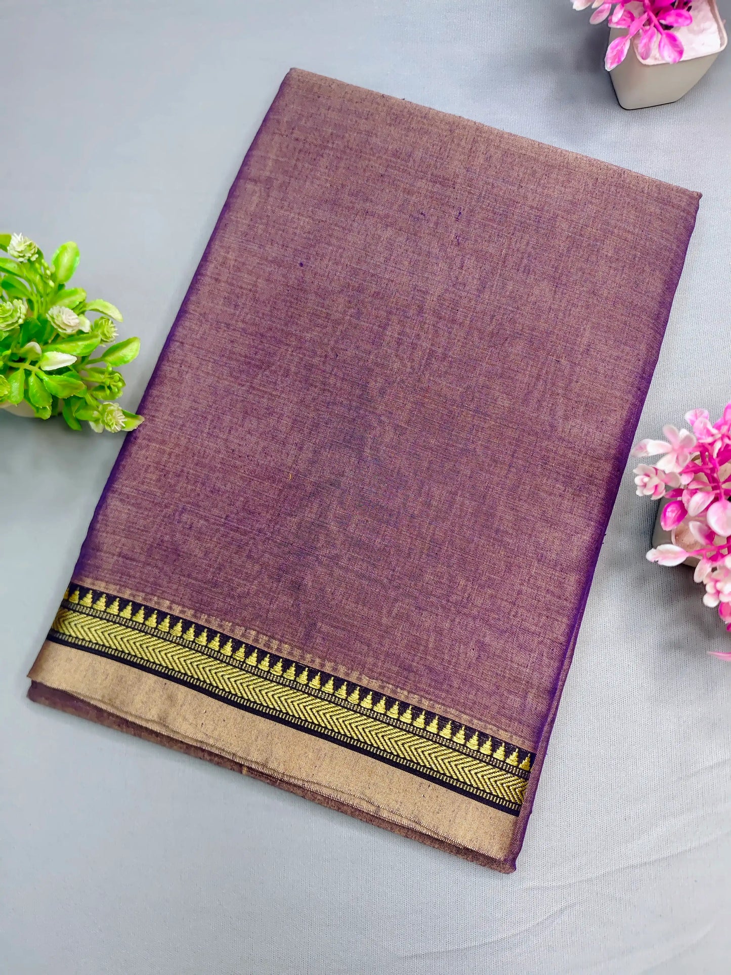 Bottle Green Pure Cotton Premium & Elegant Saree For Women