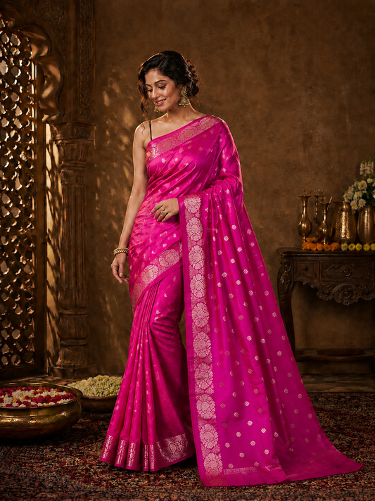Rangrez Rani Banarasi Silk Handwoven Saree