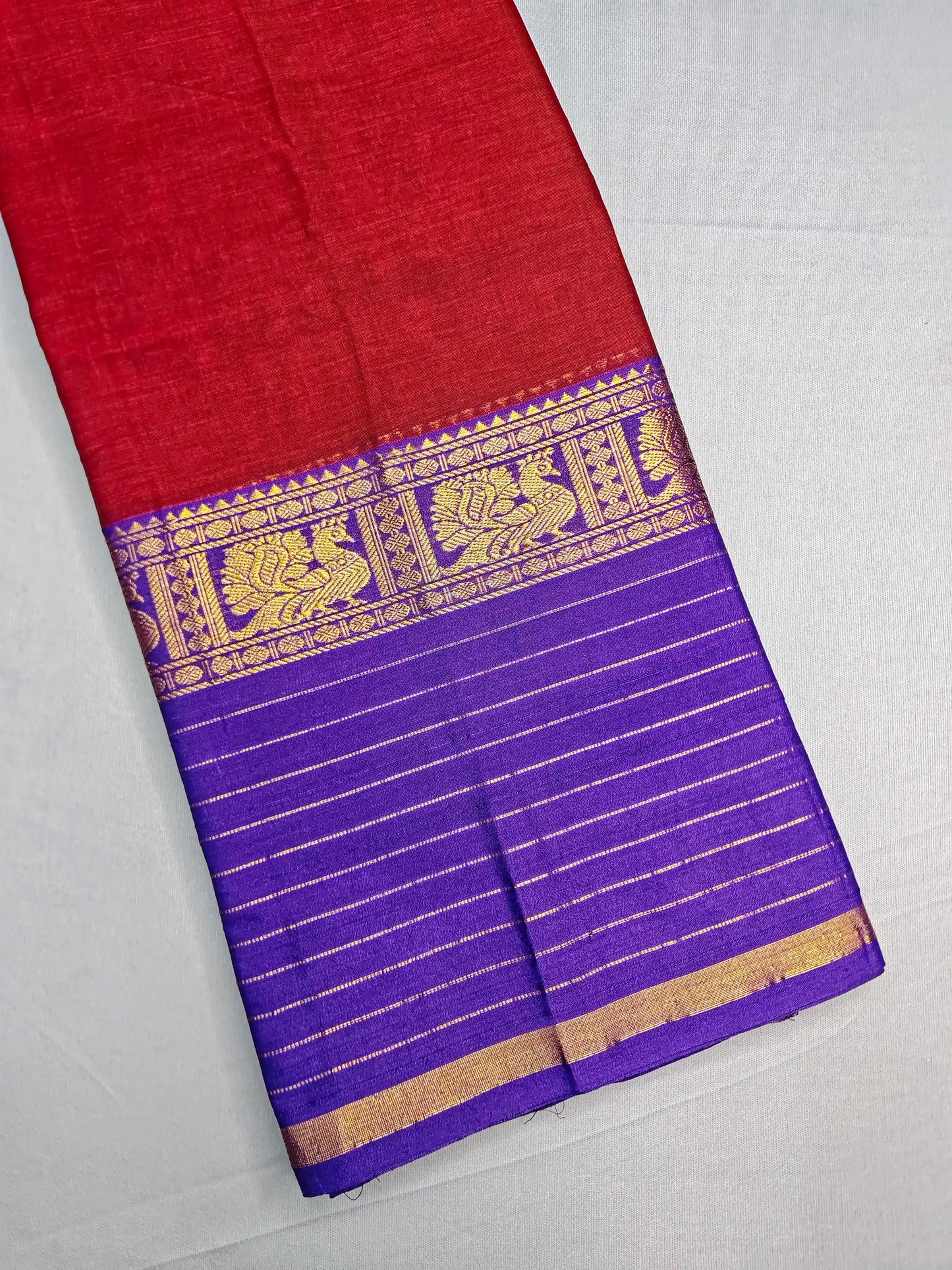 Brick Red Pure Cotton Premium & Elegant Saree For Women