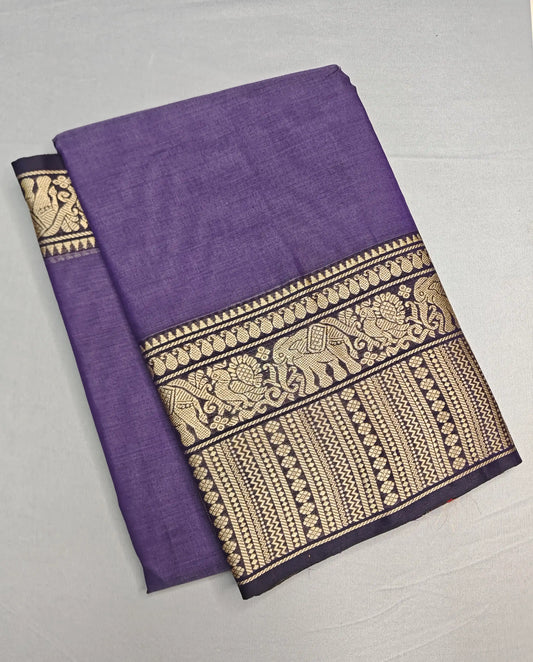 Bottle Green Pure Cotton Premium & Elegant Saree For Women