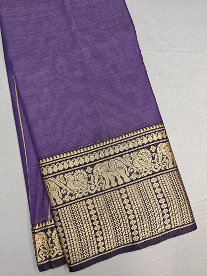 Bottle Green Pure Cotton Premium & Elegant Saree For Women