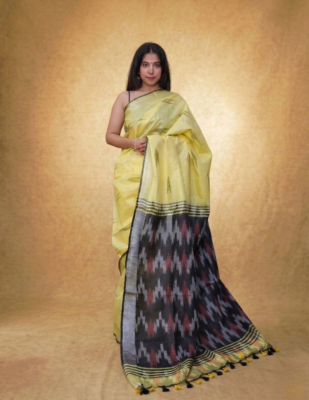 Citrine Ikat - Pallu pallu
