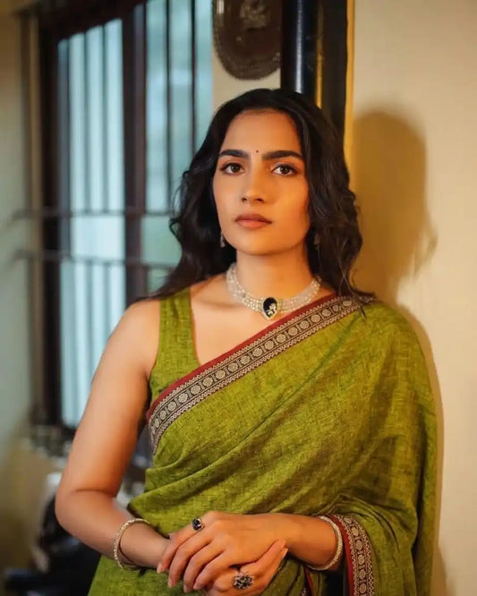 Shraddha Mehendi Narayan Pet Pure Cotton Saree
