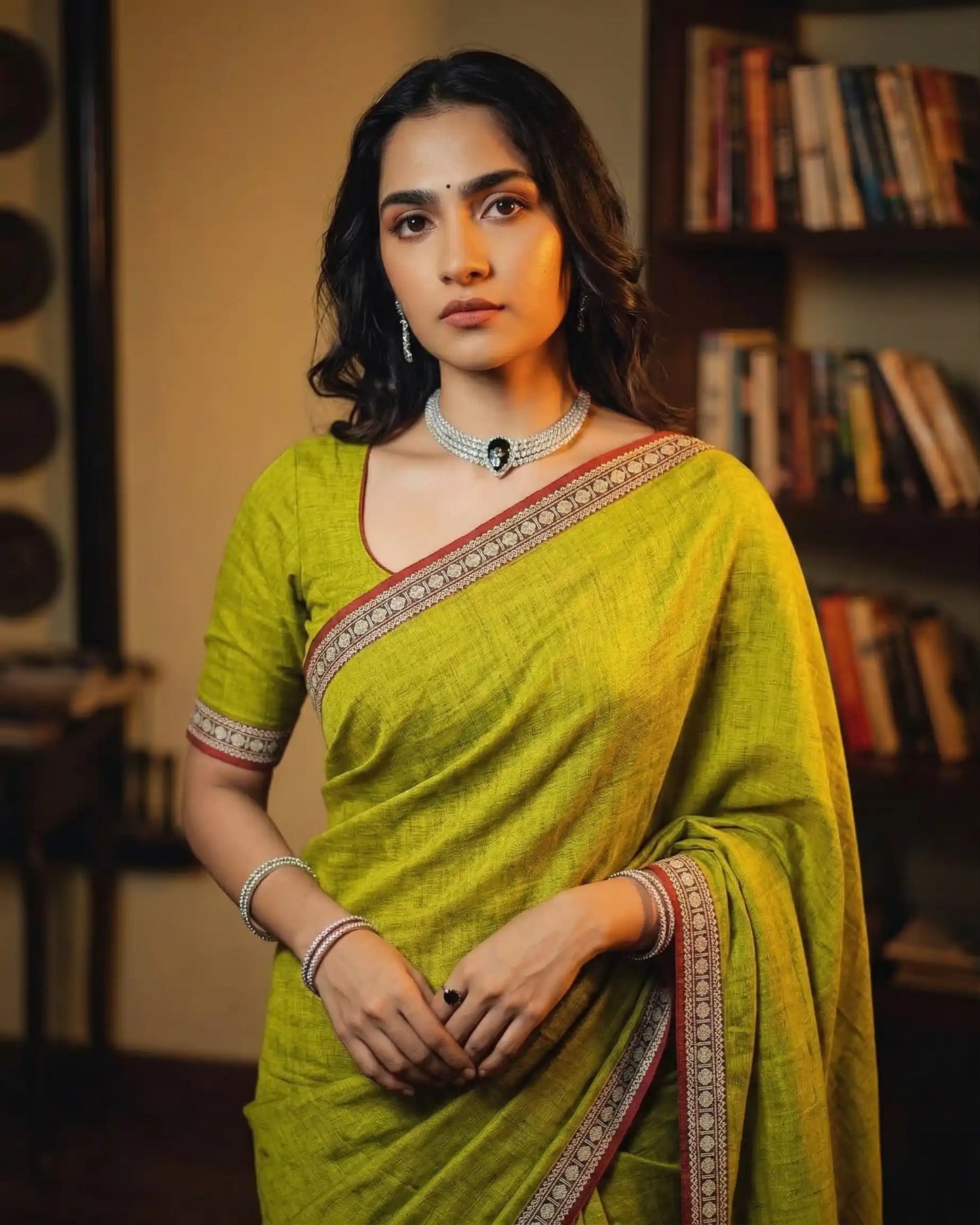 Shraddha Mehendi Narayan Pet Pure Cotton Saree