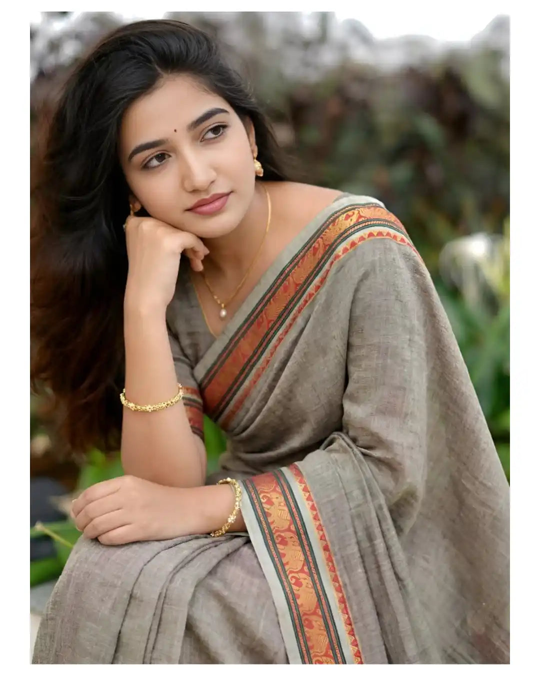 Jari Elephant Narayan Pet Pure Cotton Saree
