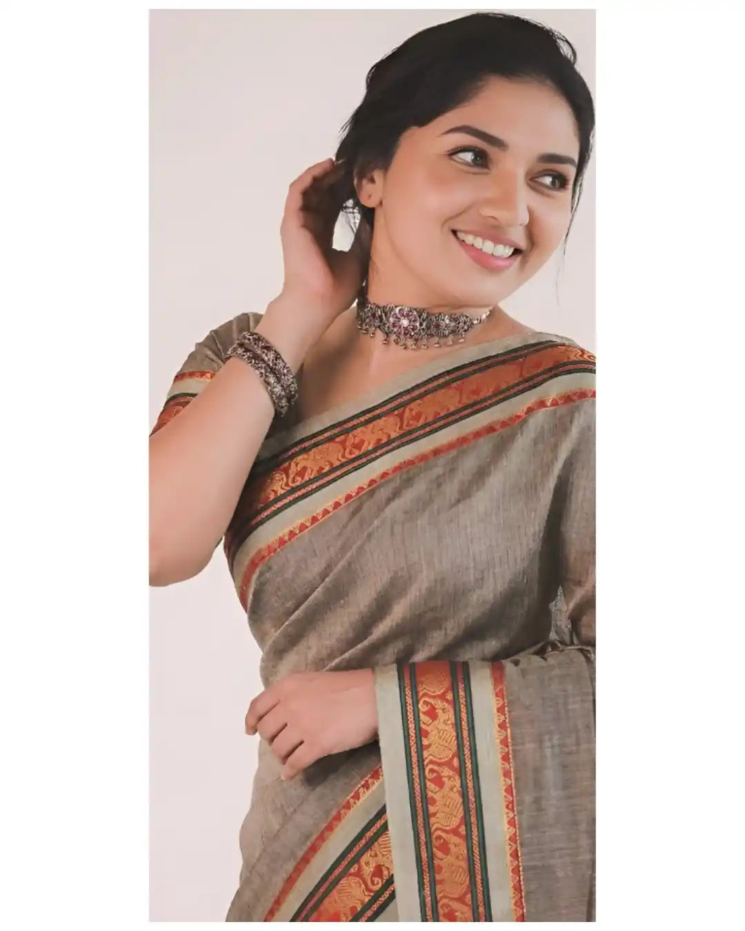 Jari Elephant Narayan Pet Pure Cotton Saree