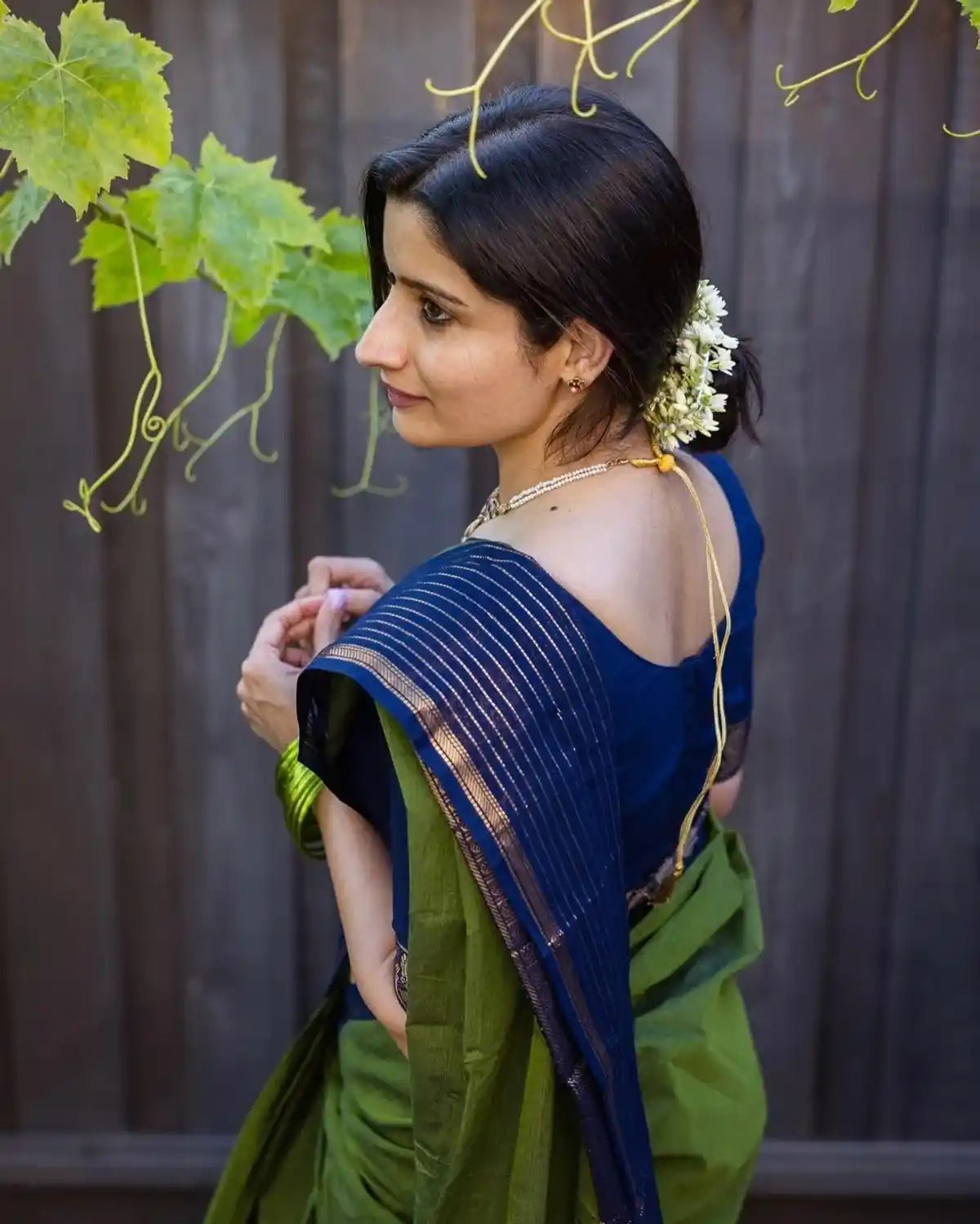 Green Naraynpet Pure Cotton Saree