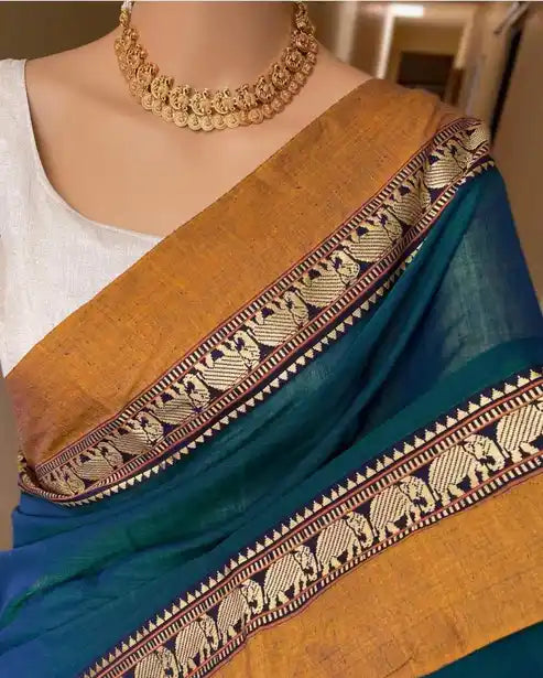 Rama Green  Naraynpet Pure Cotton Saree
