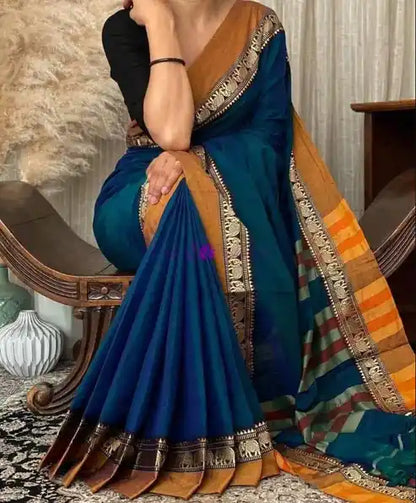 Rama Green  Naraynpet Pure Cotton Saree
