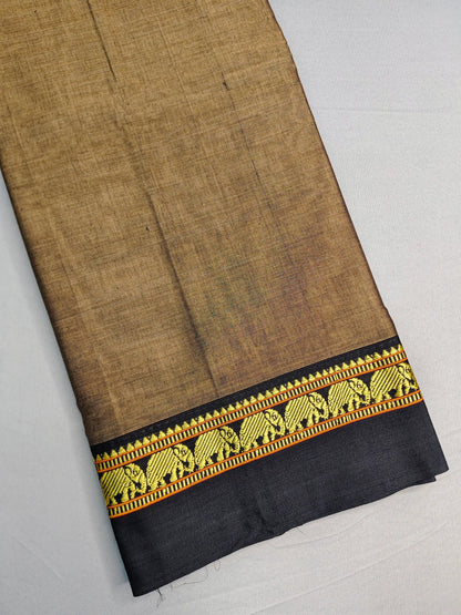 Beige Pure Cotton Premium & Elegant Saree With Running Blouse For Women