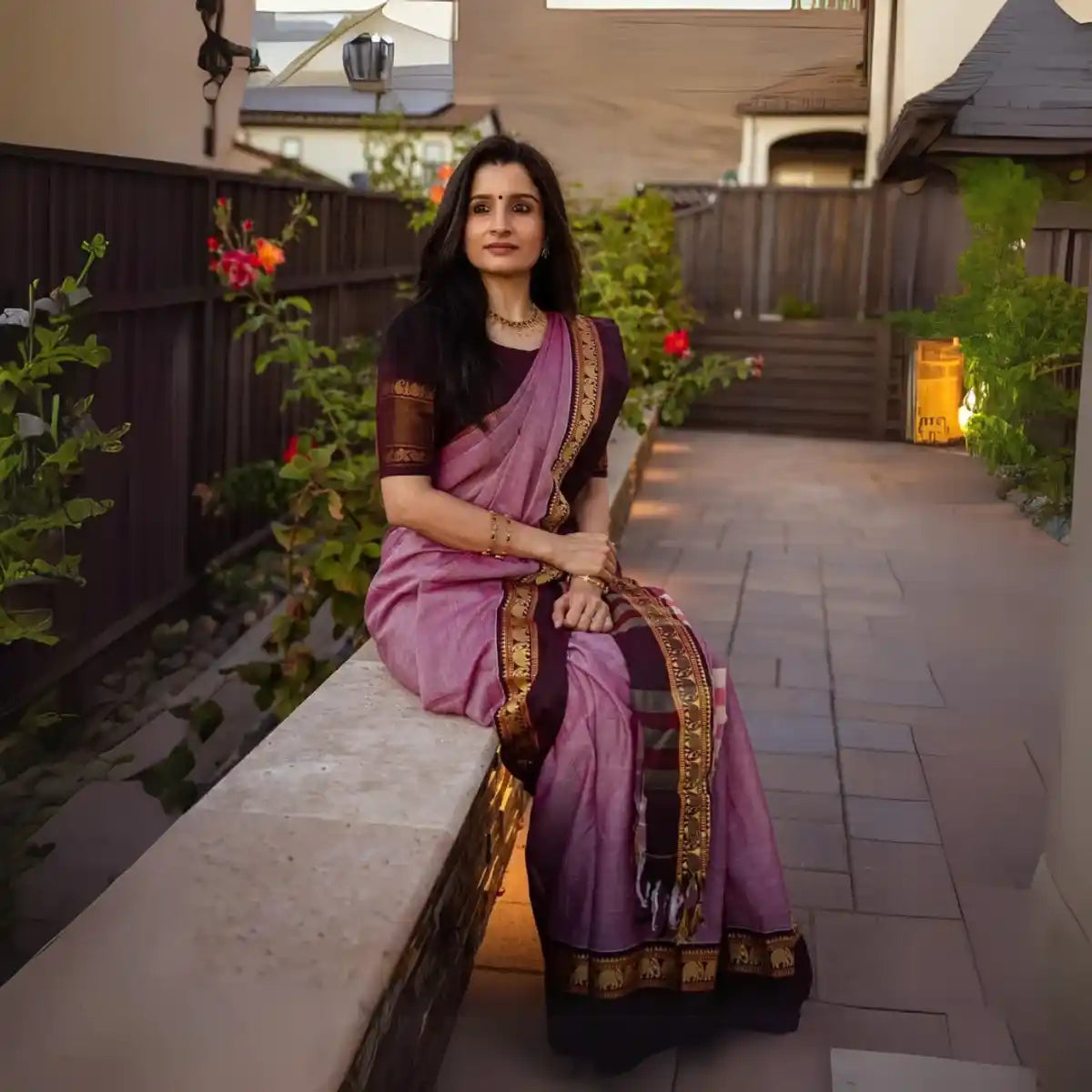 Buy 1 Get 1 Free | Pink + Green Narayanpet Cotton Sarees