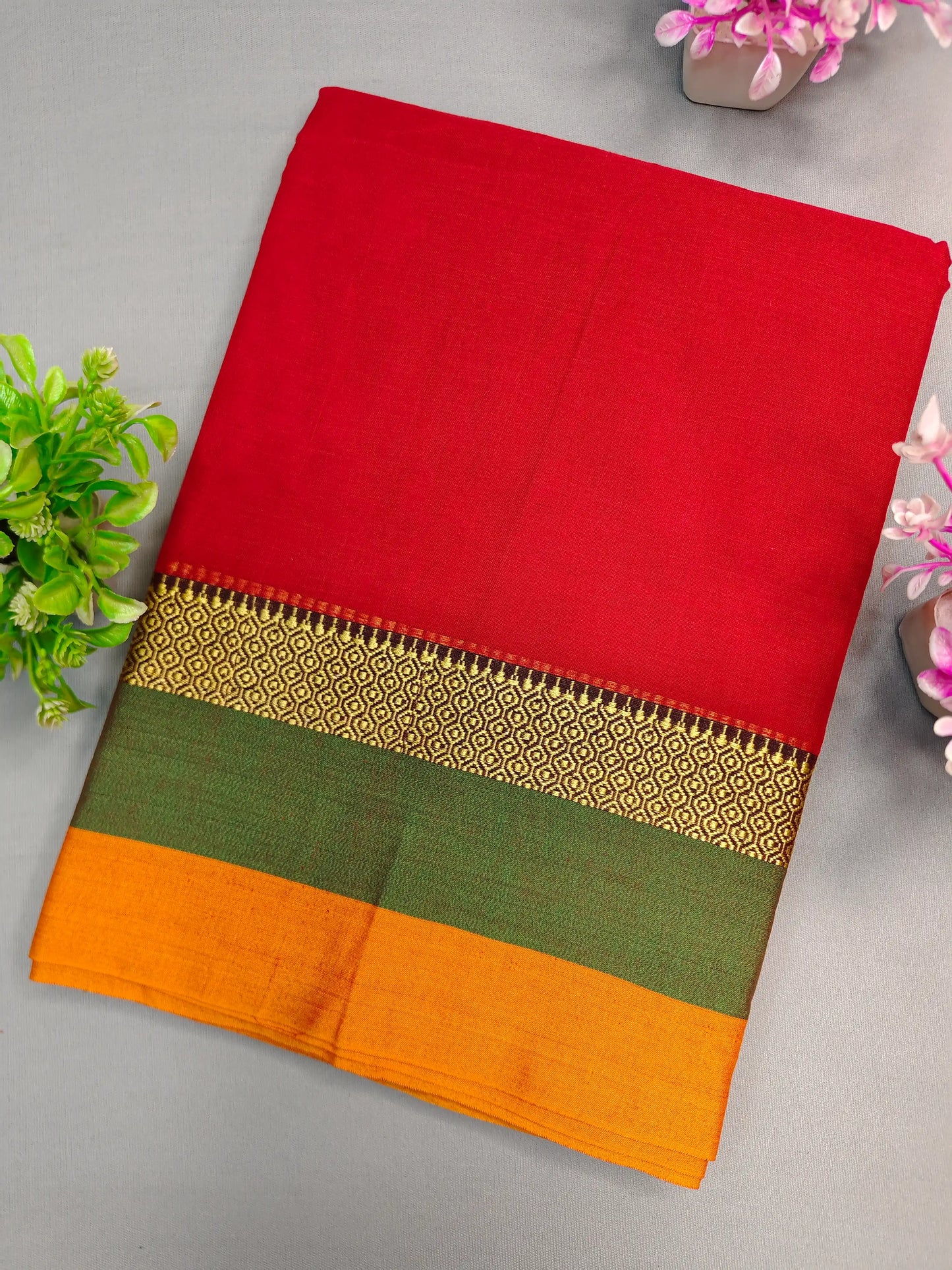 Pista Green Pure Cotton Premium & Elegant Saree For Women