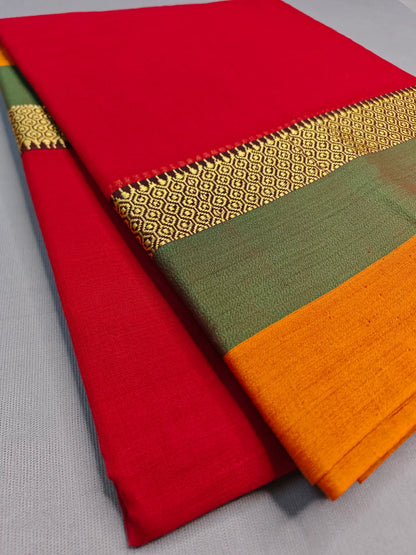 Pista Green Pure Cotton Premium & Elegant Saree For Women