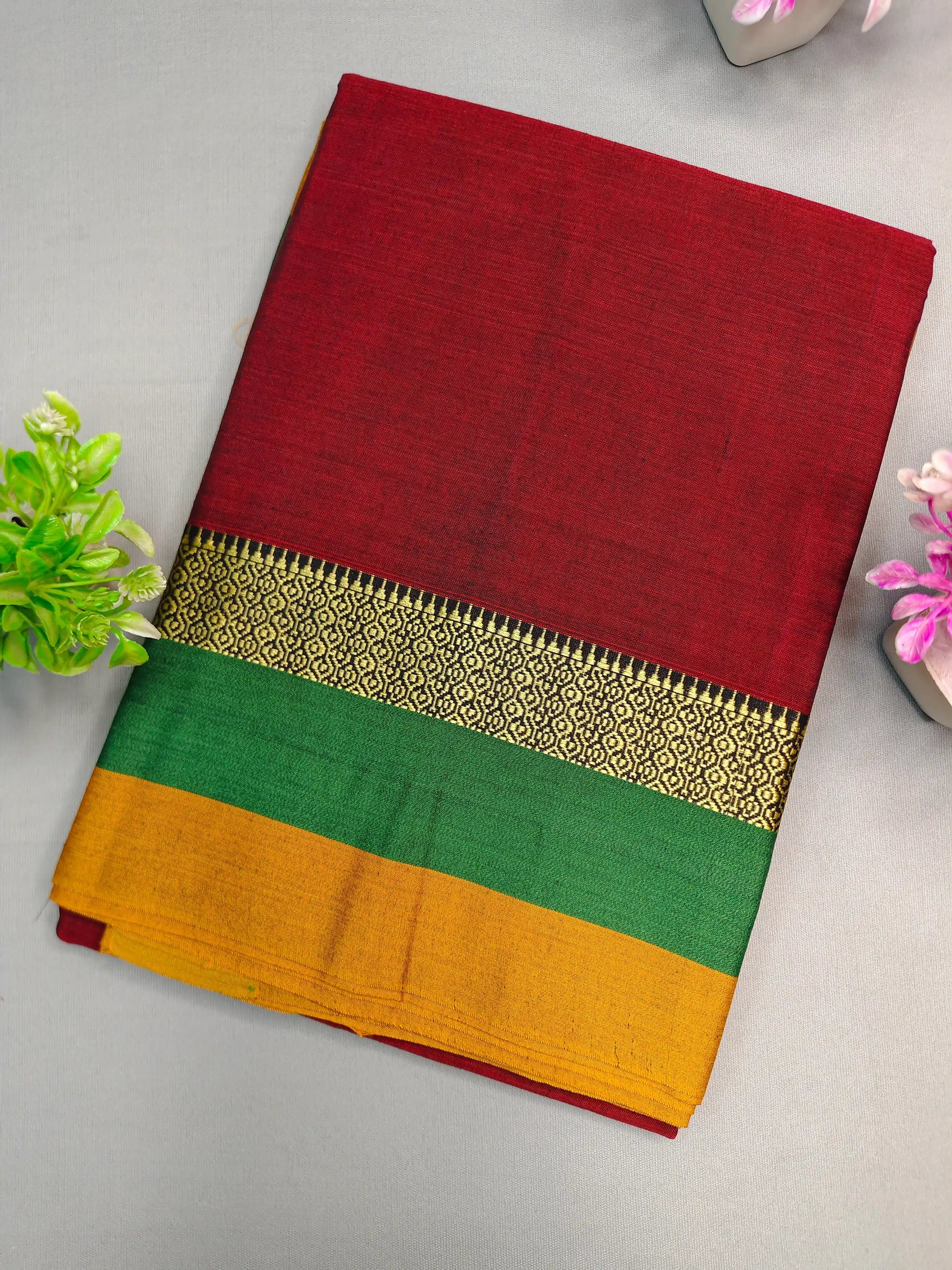Orange Pure Cotton Premium & Elegant Saree For Women