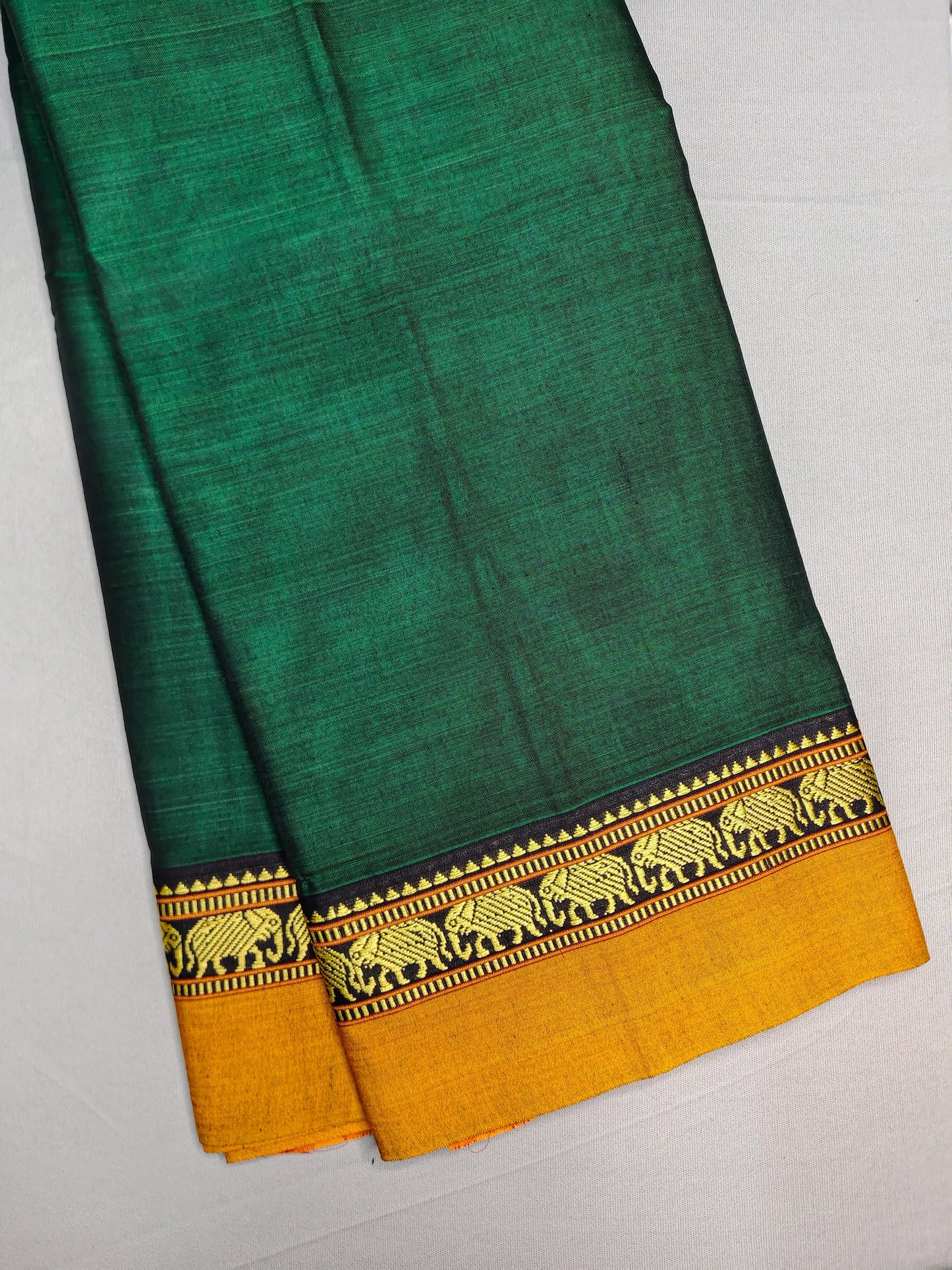 Rama Green Pure Cotton Premium & Elegant Saree For Women